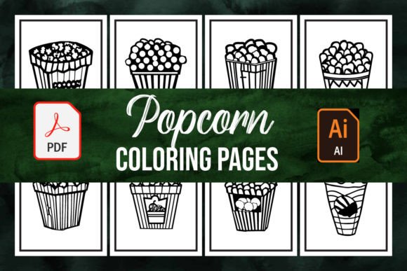 Popcorn Coloring Pages KDP Interiors: Your Creative Toolkit for Amazon KDP