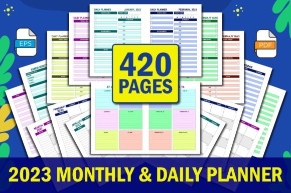 Strategically Planning Your Year: The Versatile 2023 Monthly Daily Planner Editable